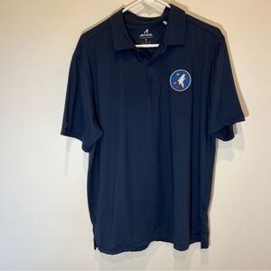 Antigua Men's Navy Blue MN Timberwolves Polo Shirt large